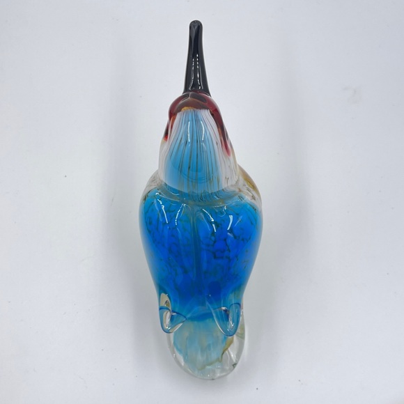 Gorgeous multicolored blown art glass hummingbird 7.5” tall - Picture 8 of 11